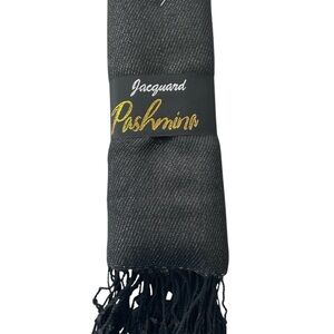 Black Scarf , by Jacquard Pashmina